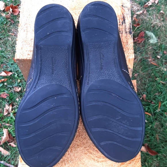 LADIES CLARKS Genuine Leather Flats shoes Brown color Size 8 - Picture 7 of 11